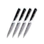 Lot de 4 Couteaux à steak – Série Fleur Noire