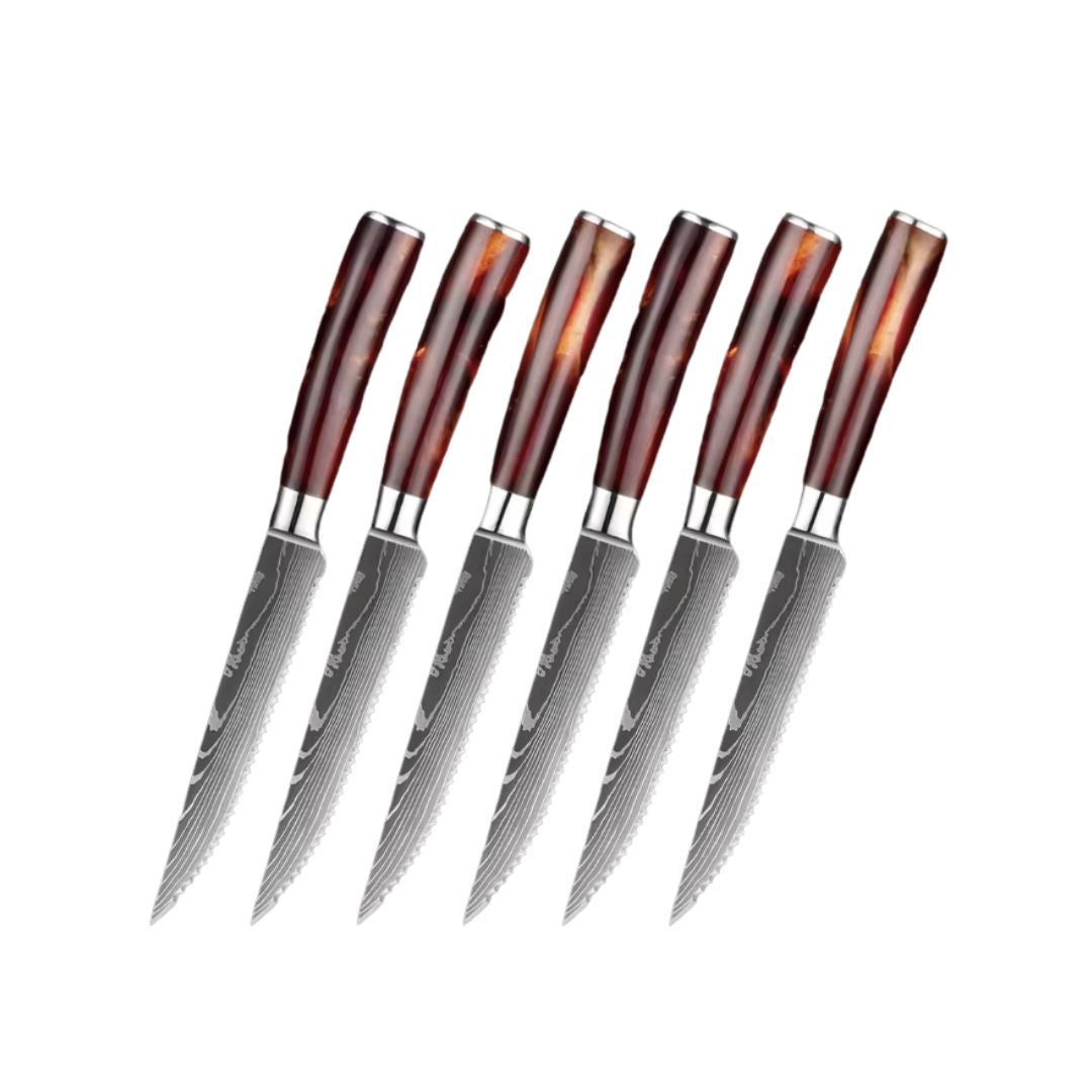 Lot de 6 Couteaux à steak – Série Kaji