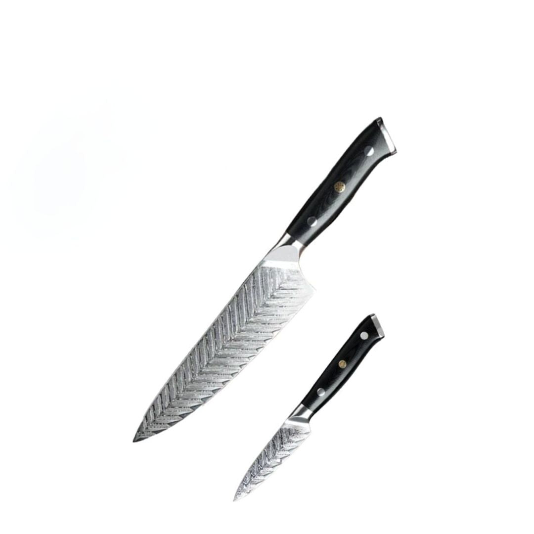 Set de 2 Couteaux Japonais – Série Fleur Noire