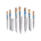 Set de 7 couteaux Japonais - Série Sable Marin