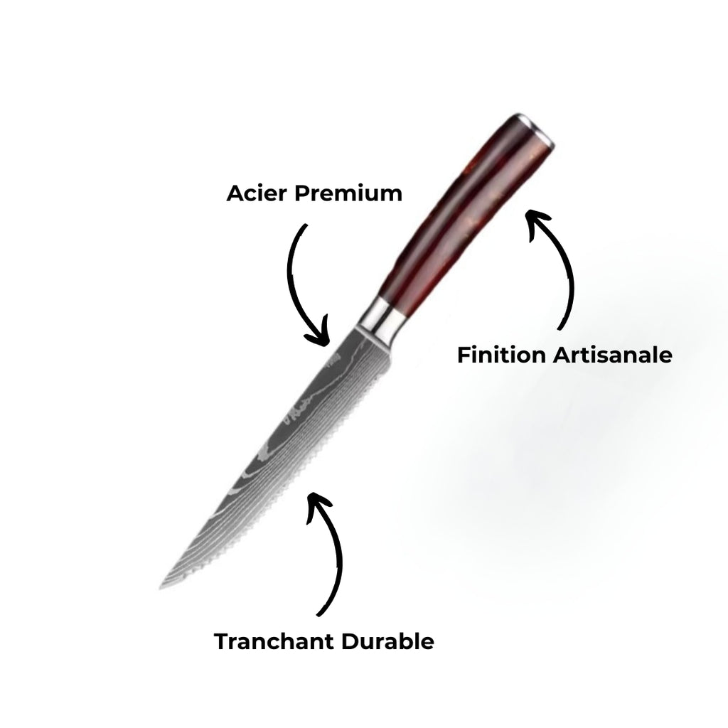 Lot de 6 Couteaux à steak – Série Kaji