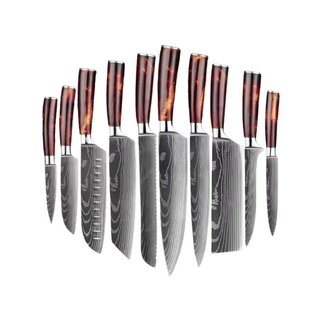 Set de 10 Couteaux Japonais – Série Kaji